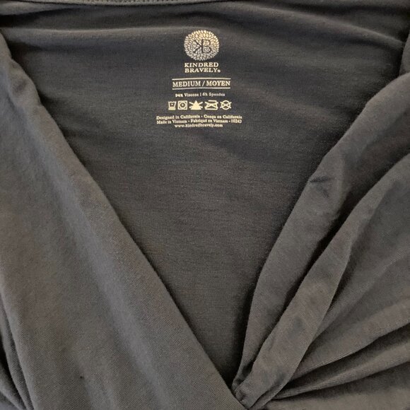 Kindred Bravely Davy Maternity Nursing Postpartum Pajamas (Slate Blue, Medium) - Picture 5 of 7